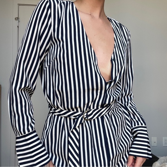 Silky Striped Dress - Picture 2 of 4